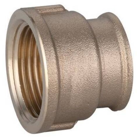 MANICOTTO RIDOTTO DIRITTO FF IN OTTONE GIALLO IBP 1/2" x 3/8" -CONF FAIDF