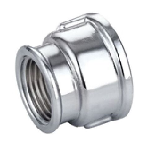 MANICOTTO RIDOTTO FF IN OTTONE CROMO IBP 3/4" x 1/2"