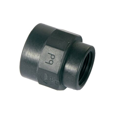 Manicotto ridotto filettato in pp 1"1/2 x 1"