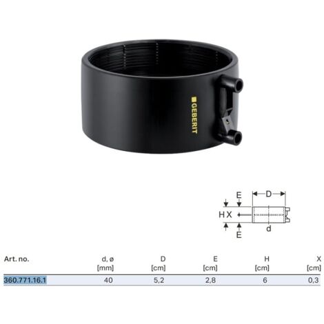 Manicotto termoelettrico Geberit ø40 mm 360.771.16.1