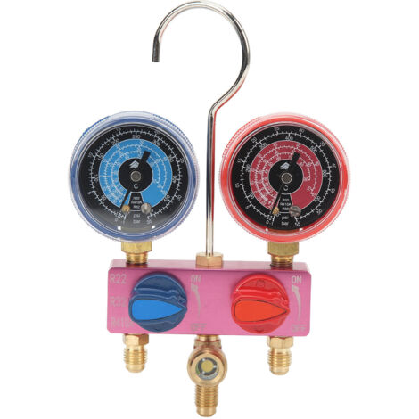 Manifold de Diagnostic Mini G1/4 avec Bouton Métallique pour R22 R32 R410A