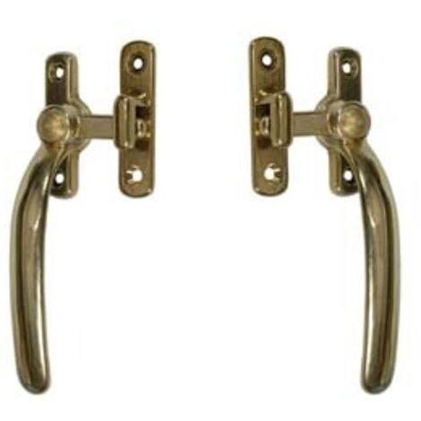 MANIGLIA A BLOCCO TONDA OTTONE LUCIDO- - SX - 6 pezzi
