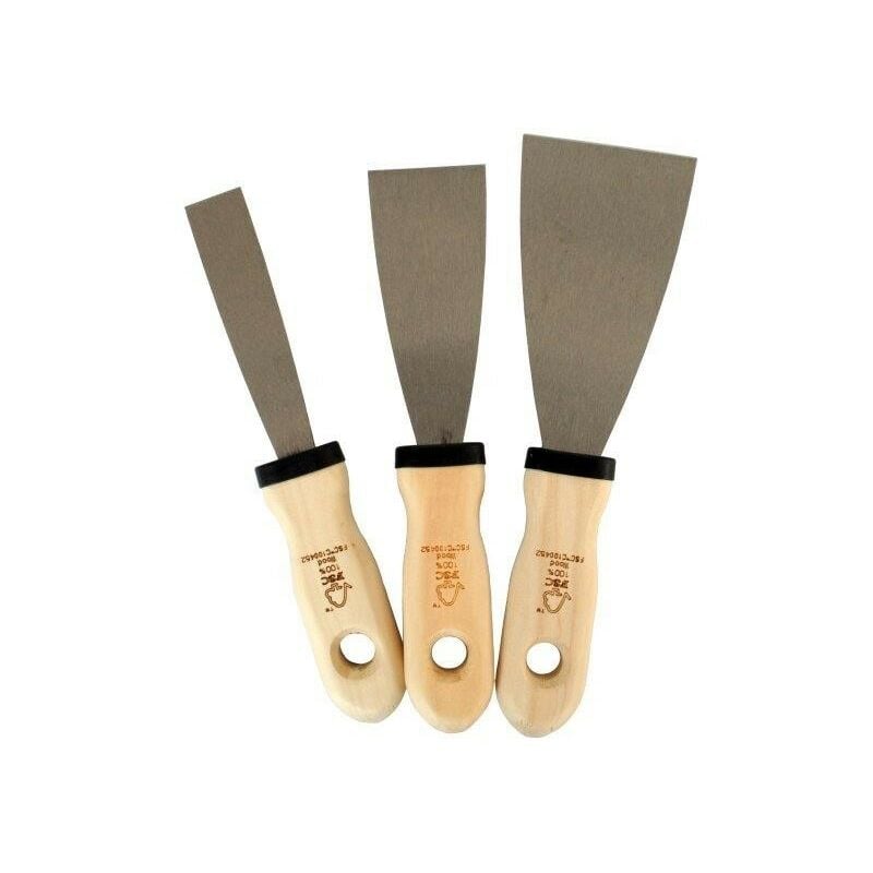 Kit spatole stucco manico legno 20-40-60