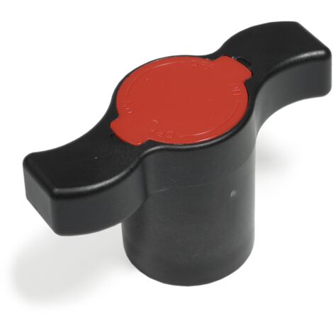 Maniglia a farfalla prolungata in plastica rossa Giacomini R749F 3/8" - 1/2"