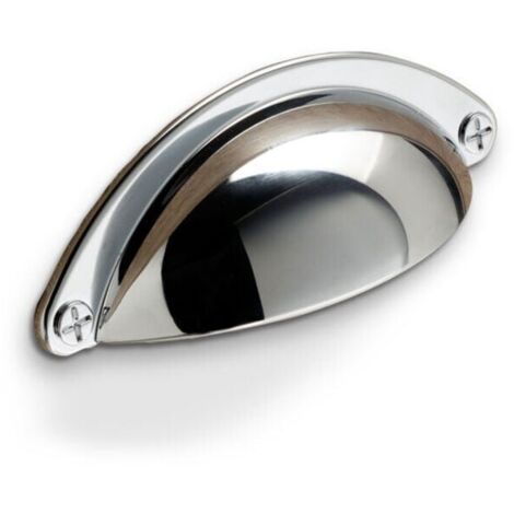 Maniglia a nicchia effetto cromato lucido 105x34x25mm - 098A Nicchia
