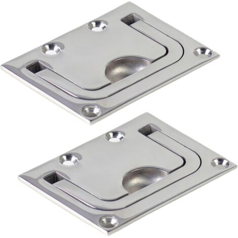 Maniglia a pavimento pieghevole, copertura integrata per la maniglia, copertura piatta quadrata per la maniglia per installazione esterna.