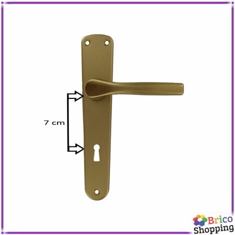 Maniglia alluminio anodizzata per porte bussole colore bronzo q8 d 70