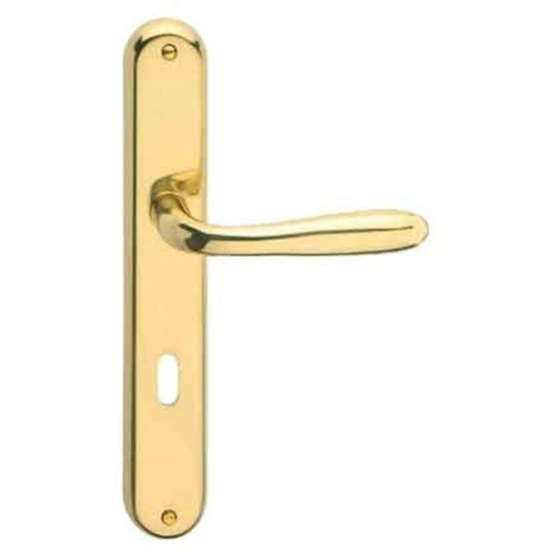 MANIGLIA 'AMALFI' CON PLACCA Colore Oro lucido - Interasse 90 mm
