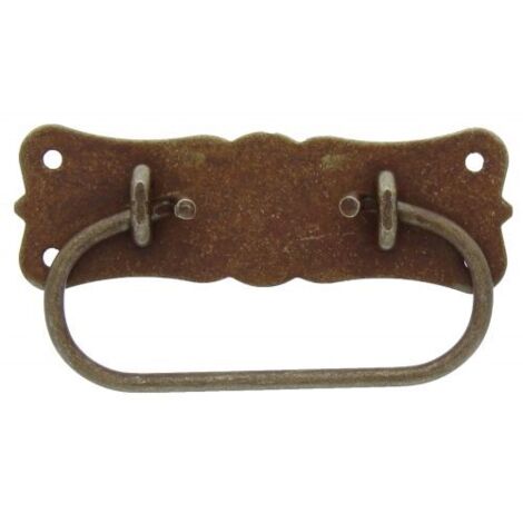 MANIGLIA ANTIC. ART.06015.10 FERRO VEC. MM.105X55 25 PZ
