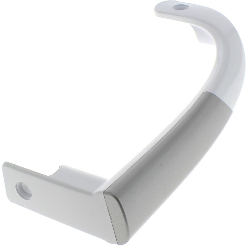 Maniglia bianca e grigia per frigorifero beko