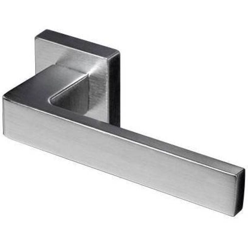 Poignée capri avec rosace en aluminium crom. sam.