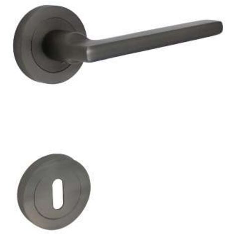 Maniglia Chicca Con Rosette Patent Alluminio Antracite