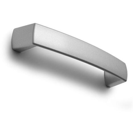 Maniglia dalle linee morbide effetto alluminio 108x17x27mm - 389 Round