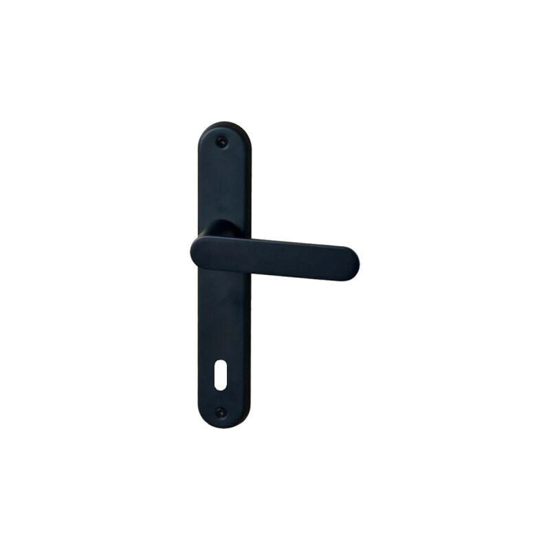 Image of Maniglia della porta su piastra chiave L modello Daphne - Velluto nero