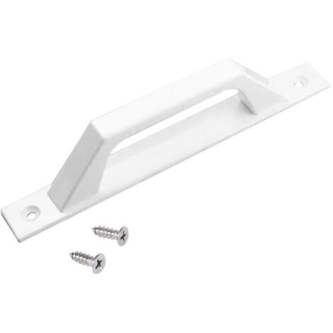 Maniglia destra in alluminio per porte scorrevoli o a battente, 200 x 23 x 42 mm. Maniglia destra funzionale e comoda. Colore bianco.