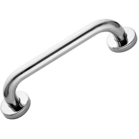Maniglia di sicurezza per bagno 25 cm finitura cromata lucida liscia in acciaio inox