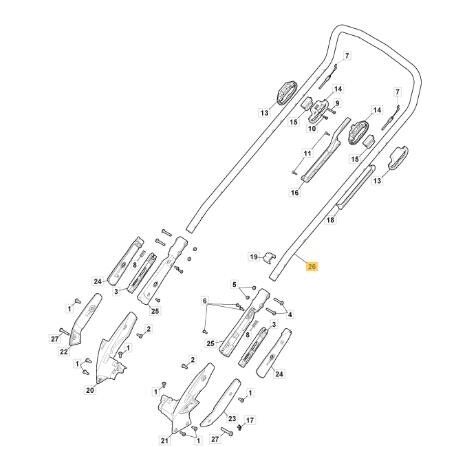 MANIGLIA DIGI-BULLDOG MP2 GRIGIO ASTR+IMP ORIGINALE STIGA - 381007653/0