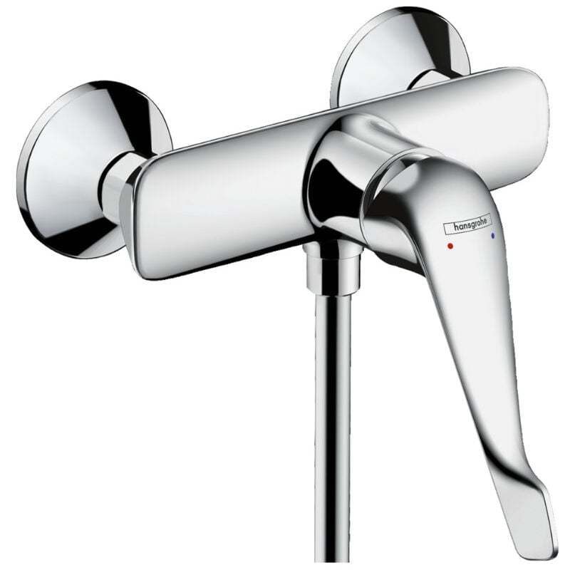 Hansgrohe - Miscelatore per doccia Novus Care prm con maniglia extra-lunga + limitatore di temperatura regolabile, cromo (71926000)