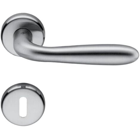FROSIO BORTOLO Coppia maniglie maniglia per porte con rosetta mod goccia cromo satinato