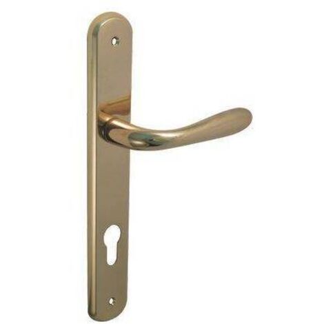 MANIGLIA GOCCIA OTTONE PLACCA FORO SAGOMATO