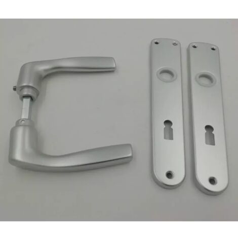 MANIGLIA GPB GABRY PLACCA 8X90 ALLUMINIO ARGENTO