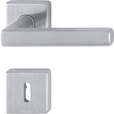Maniglia Hoppe Dallas con rosette BB, in acciaio inox opaco, 3675281