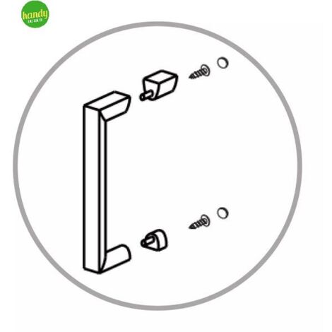 Maniglia in abs cromato con pomellini interni per box doccia Silqua by Mobo