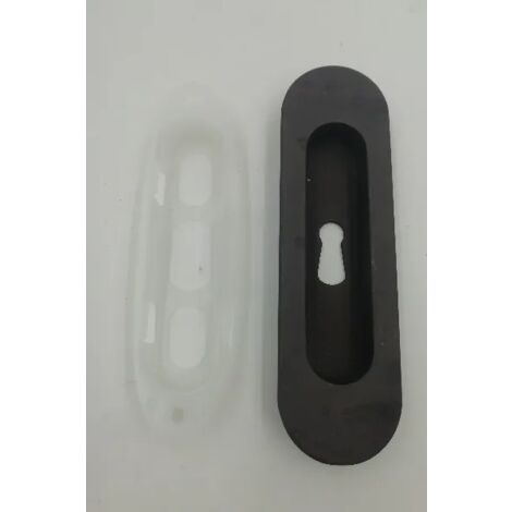 MANIGLIA INCASSO V&V K1186 BRUNITO CON FORO CHIAVE