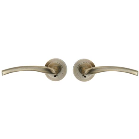 Maniglia interna per porta in alluminio retrò classica rotonda AGRA Patina