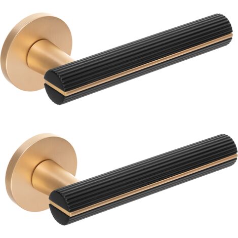 Maniglia interna per porta nera e oro MAIO II Kuchinox