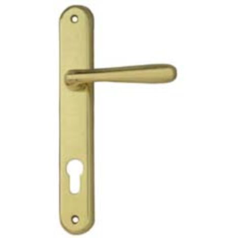 Maniglia karol con placca foro yale in zama finitura ottone lucido - mm.90 foro yale 2 pezzi Cottali