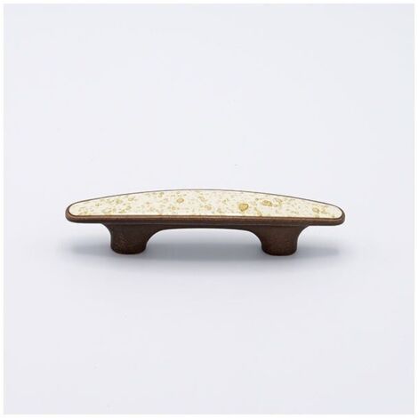 Maniglia lunga arrotondata effetto rame con inserto maculato 118x21x24mm - 052 Bridge
