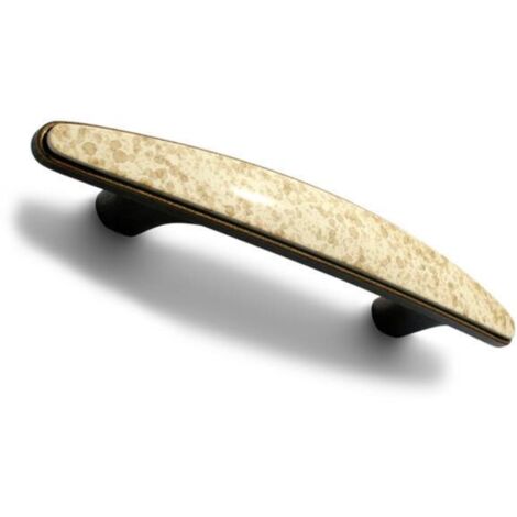 Maniglia lunga arrotondata effetto rame con inserto maculato 160x21x32mm - 052B Bridge