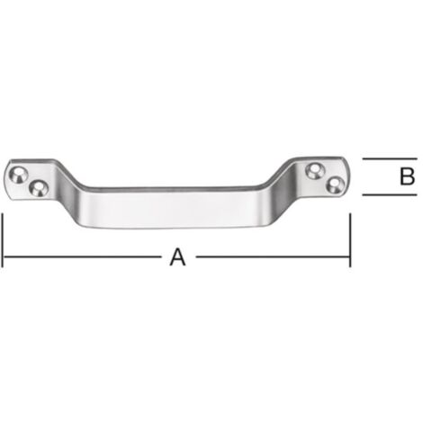Maniglia lunghezza 160 mm, larghezza 20 mm, fori in acciaio inossidabile 4