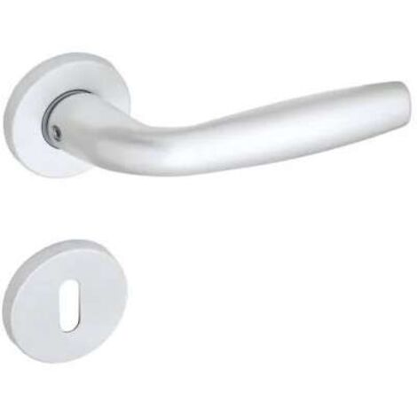 Maniglia Milena Alluminio Con Rosetta Patent Argento