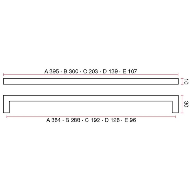 Maniglia Mital 3130 Cromo Lucido Interasse Mm. 96