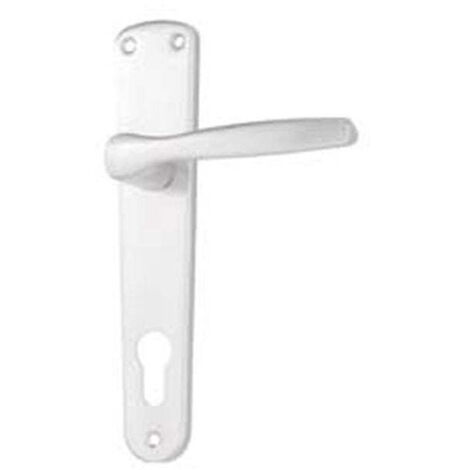 Maniglia modello alu con placca in alluminio argento - mm.90 - 2 pa
