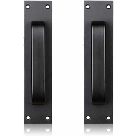 Maniglia nera per porta scorrevole, ideale per cucine, mobili, armadi, cassetti e porte scorrevoli in stile rustico.