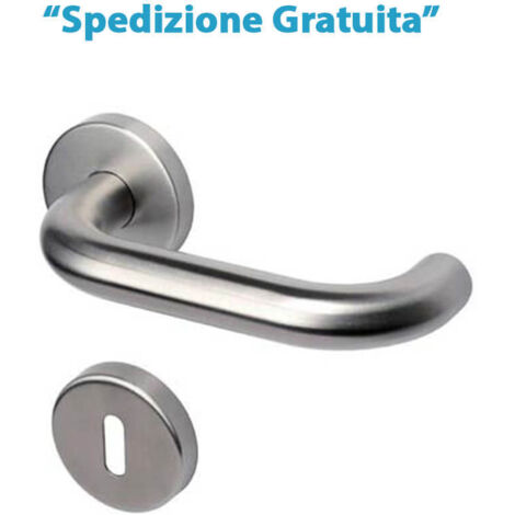 MANIGLIA OLARIX ROSETTA FORO PATENT COTTALI - ACCIAIO INOX SATINATO CF=PZ 2 - 1 confezione