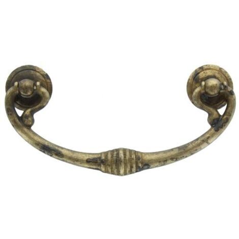 MANIGLIA OTTONE 03027 121X58 MM ANTICATO