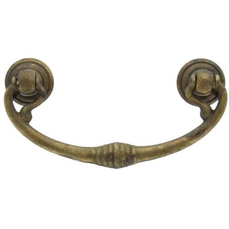 MANIGLIA OTTONE 03027  82X40 MM ANTICATO 25 PZ