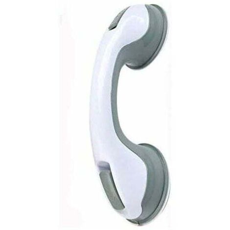 Maniglia per doccia a ventosa in plastica 2 pezzi, corrimano mobile, maniglia di sicurezza, staffa per bagno, maniglia per doccia, per bagno, doccia, bambini e anziani Grigio
