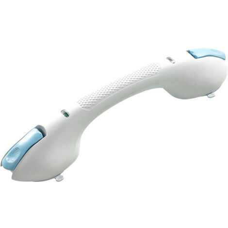 Maniglia per doccia migliorata da 43 cm (17 pollici) con potenti ventose, adatta per vasche da bagno - azzurra
