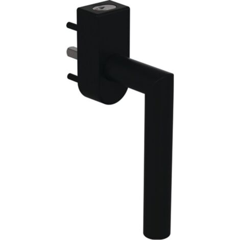 Maniglia per finestra 162PBFGA.2 PA 90 nero profondo 35 mm con serratura HEWI