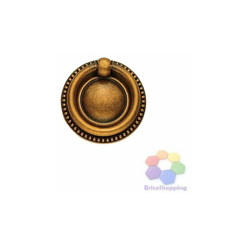 Image of Maniglia per mobili antichi a pendolo armadi in stile Metal Style 12212 mm 40 50 taglia: 40