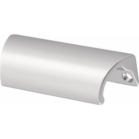 Maniglia per mobili in alluminio argento satinato, lunghezza 78 mm
