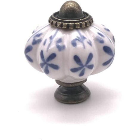 Maniglia per mobili in ceramica e zinco stile zucca da 34 mm, pomelli per mobili da cucina, porte, cassetti, ferramenta per mobili alla moda