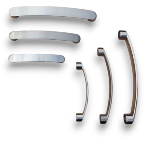 MANIGLIA PER MOBILI MANIGLIETTE ACCIAIO SATINATO CASSETTI ARMADIO CLASS - Taglia: 96mm