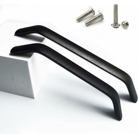 Maniglia per mobili Set di 2 pomelli e pomelli per cassetti Maniglie per porte di armadietti da cucina, armadi, cassetti, camera da letto, mobili, spaziatura di trazione 192 mm, nero