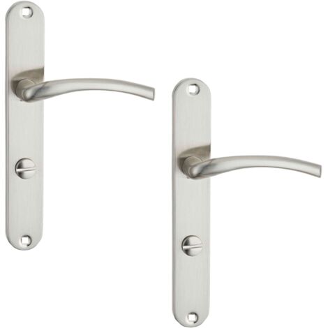Maniglia per piastra WC lunga Agra Satin